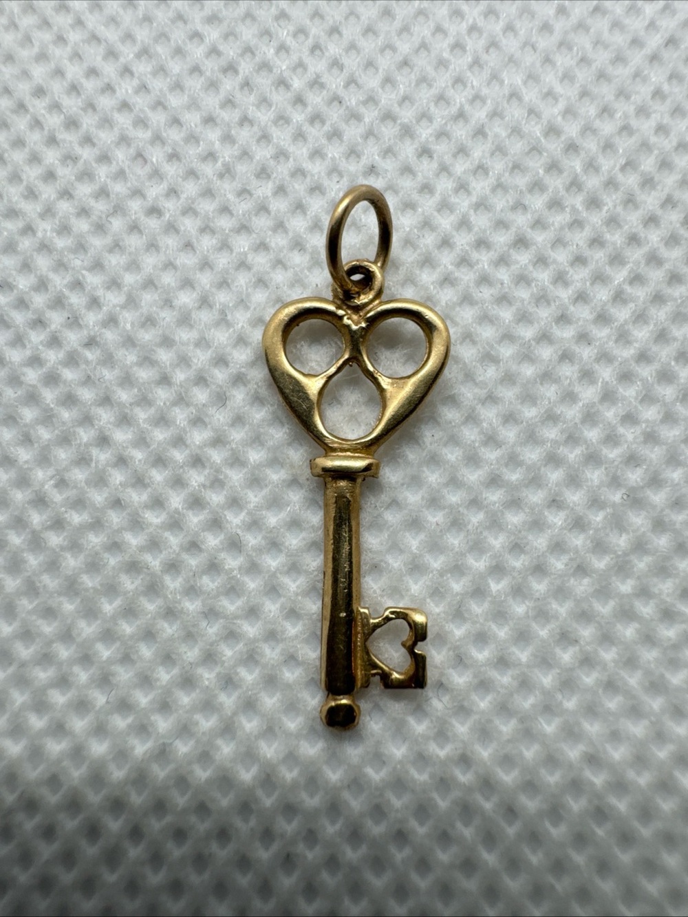 14K YELLOW GOLD KEY TO MY HEART NECKLACE PENDANT BRACELET CHARM SKELETON LOVE